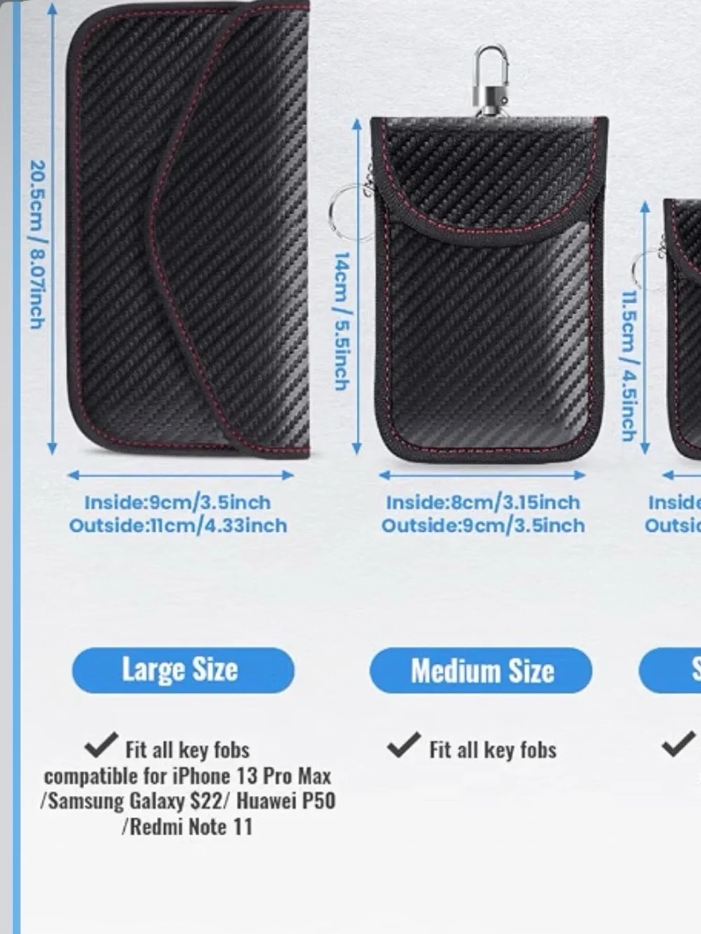Faraday Bag, Signal Blocking (2 bags)